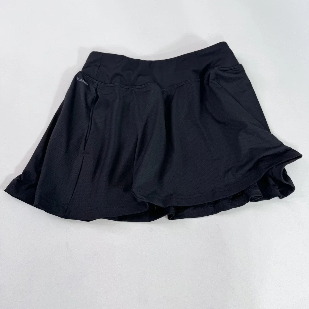 Adidas Skirt Womens Small Black Club PKT‎ ClimaCool Tennis Athletic New